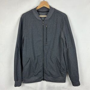 LULULEMON Men's Six Pack Track Jacket‎ Charcoal Grey Luon Fabric Size Med